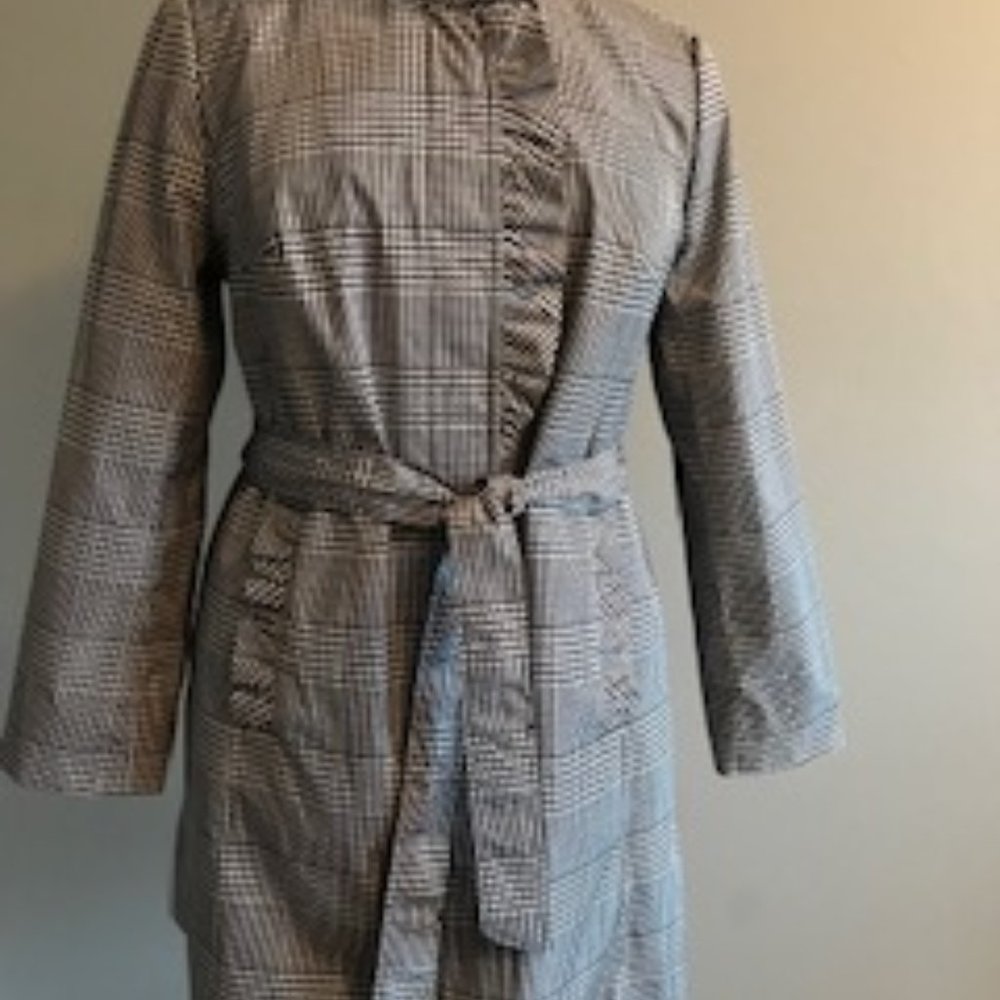 Talbots Houndstooth/multi pattern raincoat